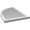 Ekena Millwork Quarter Round Top Left Surface Mount PVC Gable Vent w/ 2"W x 2"P Brickmould Sill Frame, 26"W x 42"H GVPQL26X4203SF - alternate 2